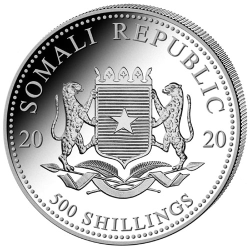 2020 5 oz Somalia Silver Elephant Coin (BU)
