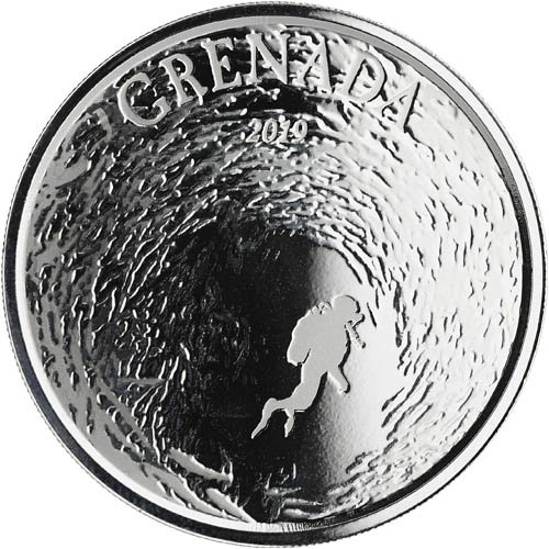 2019 1 oz Grenada Silver Diving Paradise Coin (BU)