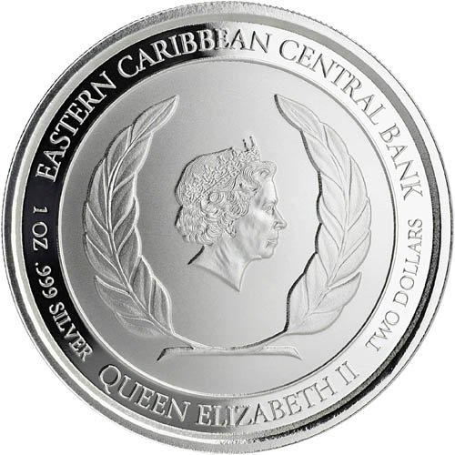 2019 1 oz Montserrat Silver Emerald Isle of the Caribbean Coin (BU)
