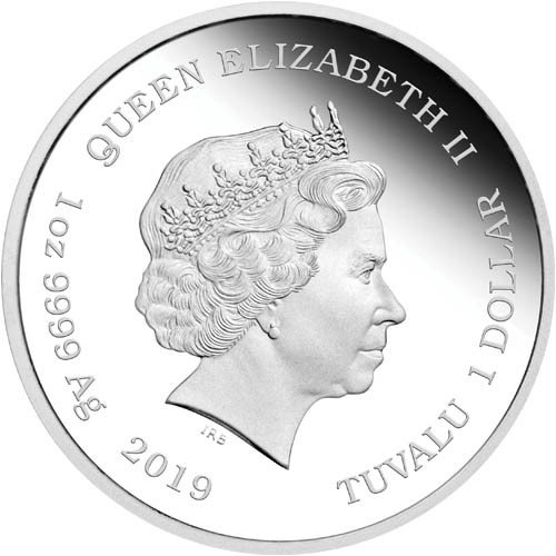 2019 1 oz Tuvalu The Simpsons Maggie Proof Silver Coin (Box + CoA)