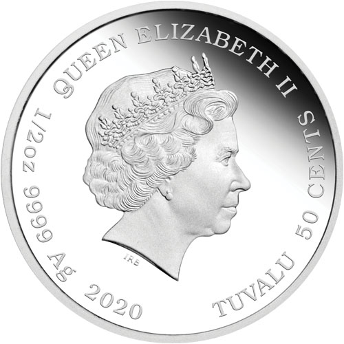2020 1/2 oz Proof Colorized Tuvalu Lunar Baby Mouse Silver Coin (Box + CoA)