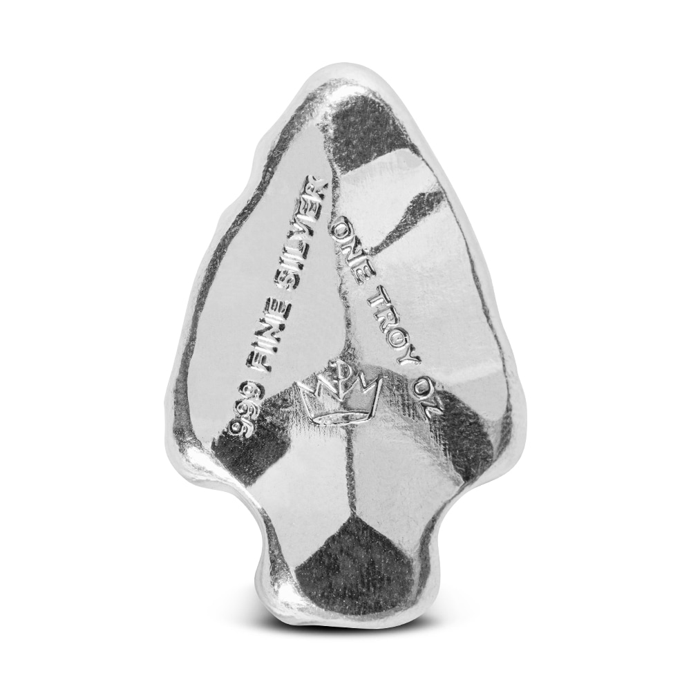 1 oz Monarch Silver 3D Poured Arrowhead