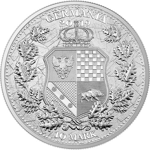 2019 2 oz Germania The Allegories Columbia & Germania Silver Round (Box + CoA)