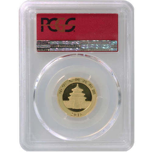2018 8 Gram Chinese Gold Panda Coin NGC MS70 (Varied Label)