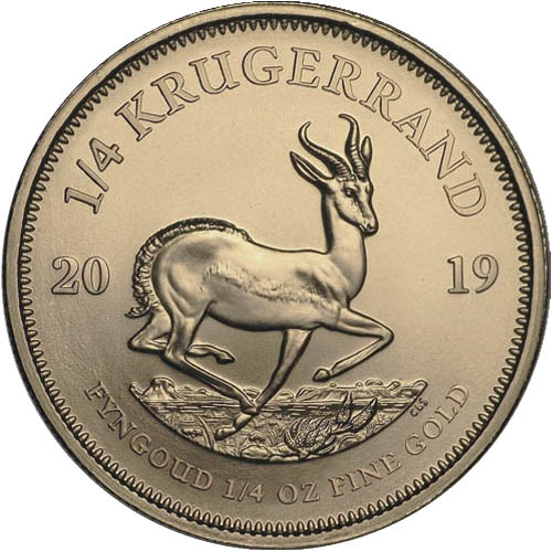 2019 1/4 oz South African Gold Krugerrand Coin (BU)