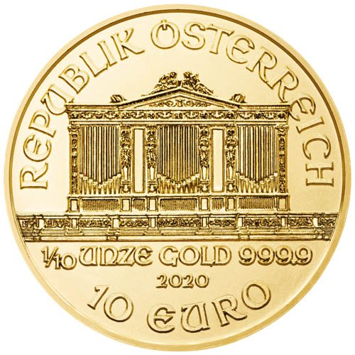 2020 1/10 oz Austrian Gold Philharmonic Coin