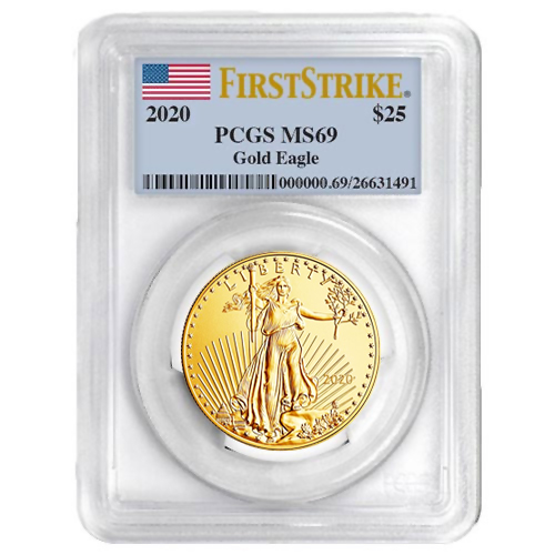 2020 1/2 oz American Gold Eagle Coin PCGS MS69 FS