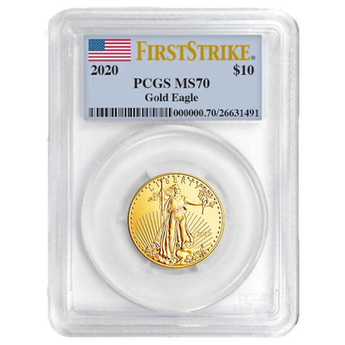 2020 1/4 oz American Gold Eagle Coin PCGS MS70 FS