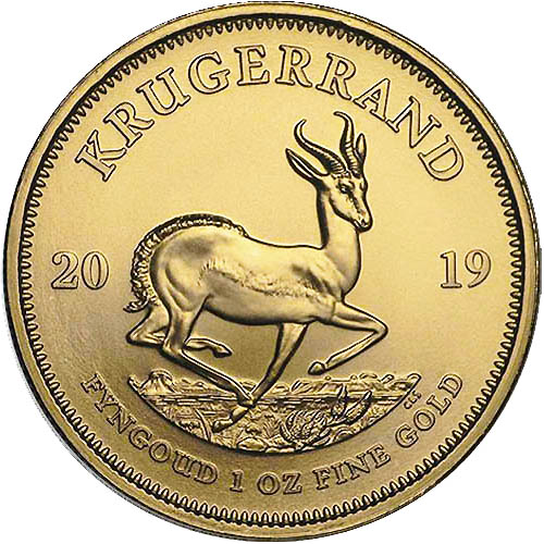 2019 1 oz South African Gold Krugerrand Coin (BU)