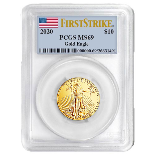 2020 1/4 oz American Gold Eagle Coin PCGS MS69 FS