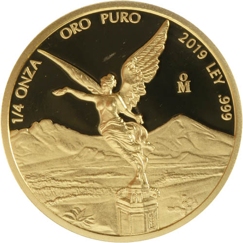 2019 1/4 oz Proof Mexican Gold Libertad Coin (In Capsule)