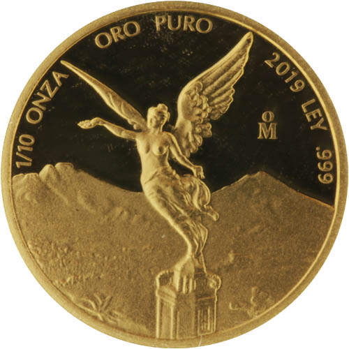 2019 1/10 oz Proof Mexican Gold Libertad (In Capsule)