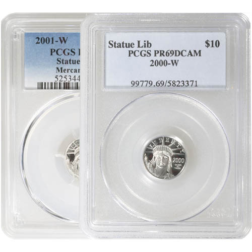 1/10 oz Proof American Platinum Eagle Coin PCGS PR69 DCAM (Random Year)