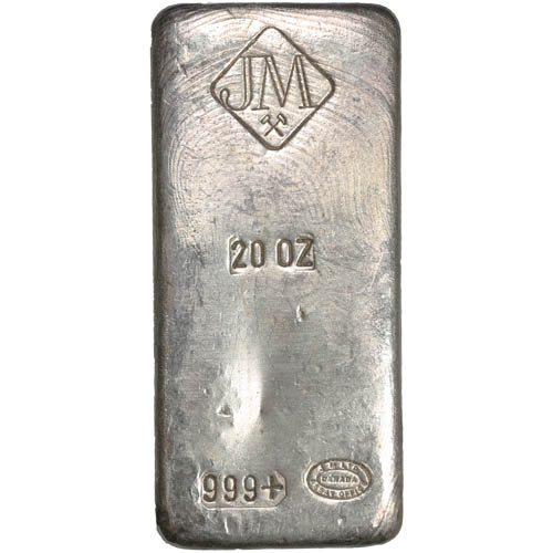 20 oz Johnson Matthey Silver Bar (Secondary Market)