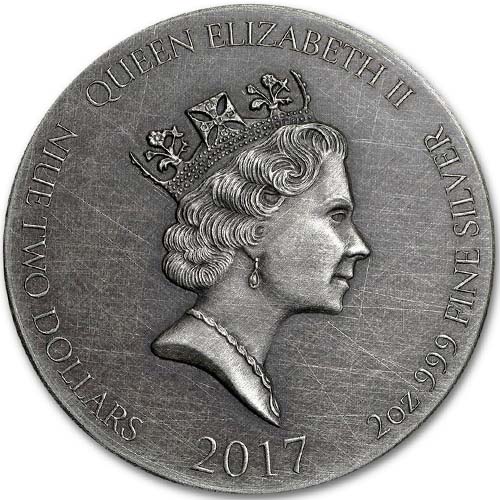 2017 2 oz Nailing Christ to the Cross Biblical Silver Coin Series (New)