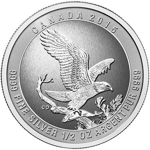 2015 1/2 oz Canadian Bald Eagle Silver Coin (BU)