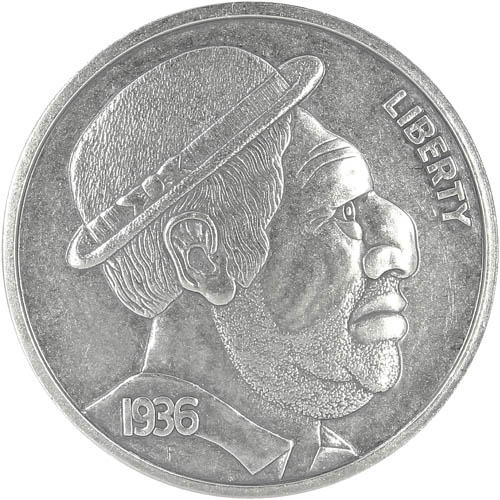 1 oz Antique Mr. Jowls and His Pet Buffalo Silver Round (Hobo Nickel Series #10, New w/ CoA)