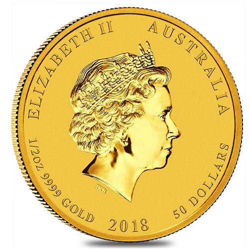 2018 1/2 oz Australian Gold Lunar Dog Coin (BU)