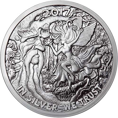 1 oz Proof Silverbug Tree Fairy Silver Round (New w/ COA)
