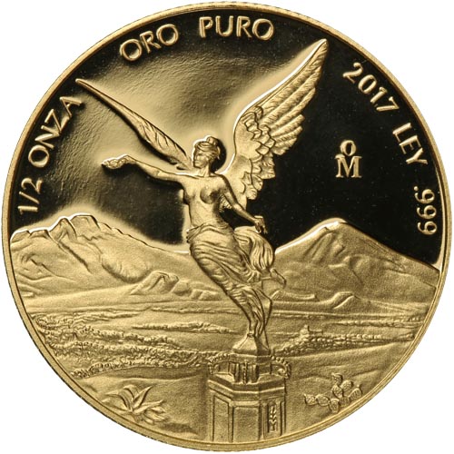 2017 1/2 oz Proof Mexican Gold Libertad Coin (in Capsule)