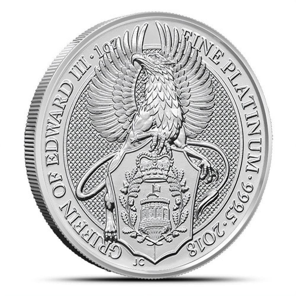 2018 1 oz British Platinum Queen's Beast Griffin Coin