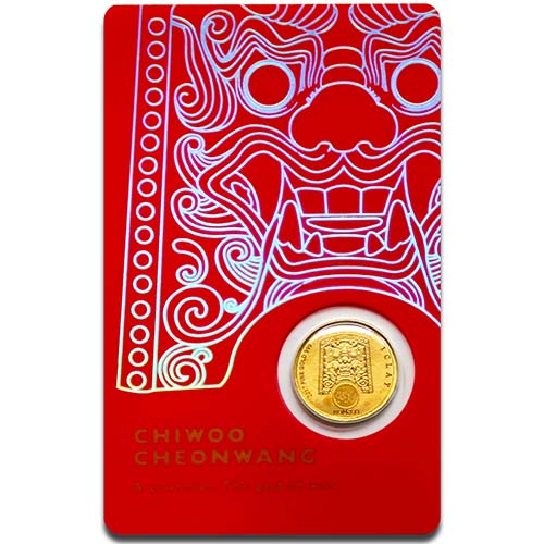 2017 1/10 oz South Korean Chiwoo Cheonwang Gold Medallion (Red)