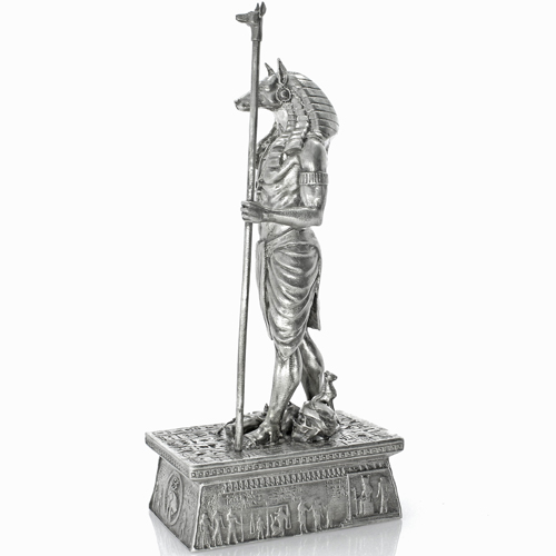 13 oz Antique Finish Anubis Silver Statue (New, Box + CoA)