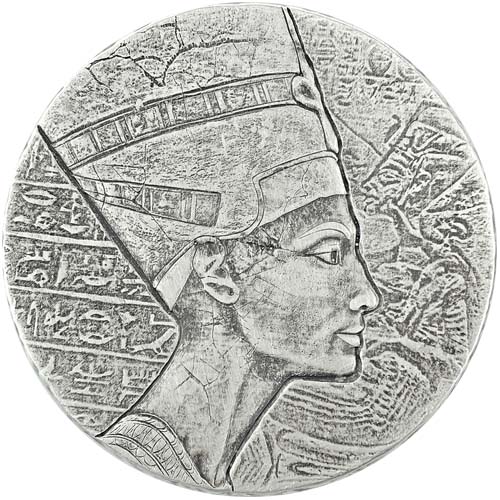 2017 5 oz Republic of Chad Egyptian Relic Series Queen Nefertiti Silver Coin (BU)