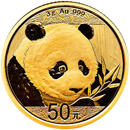 2018 3 Gram Chinese Gold Panda Coin (BU)