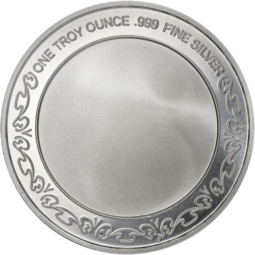 1 oz Seasons Greetings Santa Silver Round