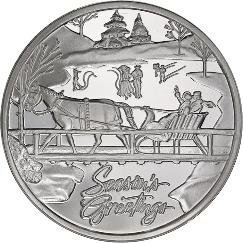 1 oz Sleigh Ride Silver Round