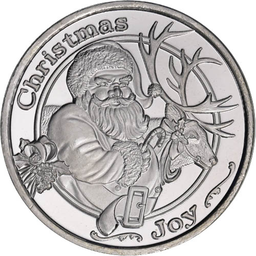 1 oz Christmas Joy Silver Round