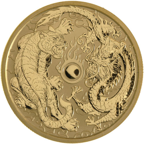 2019 1 oz Australian Dragon and Tiger Gold Coin (BU)