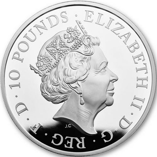 2017 10 oz Proof British Silver Queen’s Beast Lion Coin (Box + CoA)