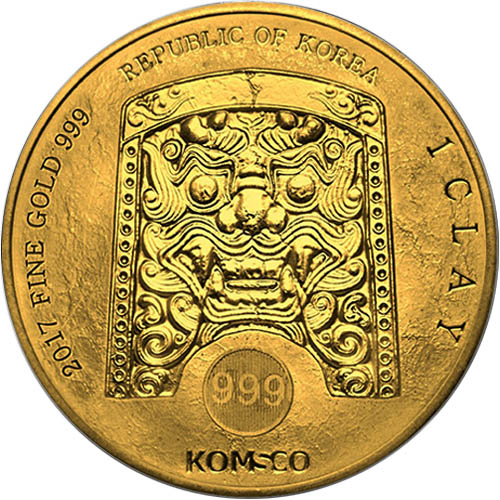 2017 1 oz South Korean Zi:Sin Gallus Gold Medal