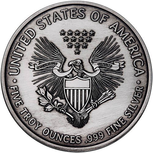 5 oz Antique American Western Skulls Indian Chief Silver Round (New w/ CoA)