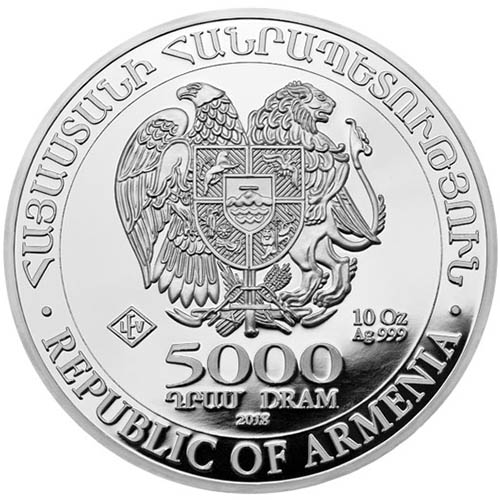 2018 10 oz Armenian Silver Noah's Ark Coin (BU)