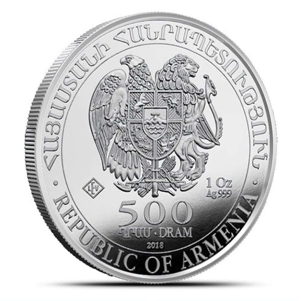 2018 1 oz Armenian Silver Noah's Ark Coin (BU)