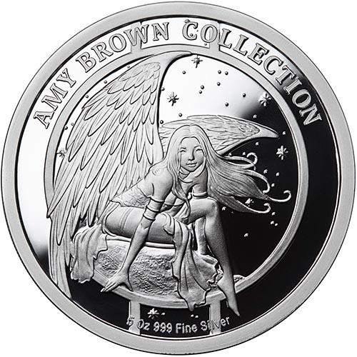 5 oz Proof Amy Brown Collection Lady Of The Forest Silver Round (New w/ CoA)