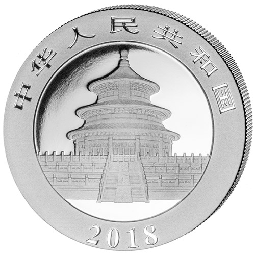 2018 30 Gram Chinese Silver Panda (Gilded, BU)
