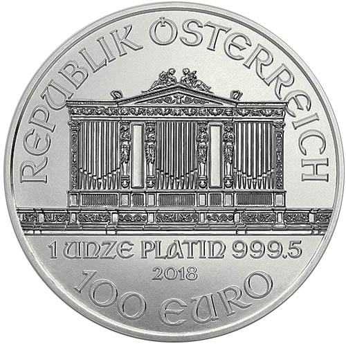 2018 1 oz Austrian Platinum Philharmonic Coin