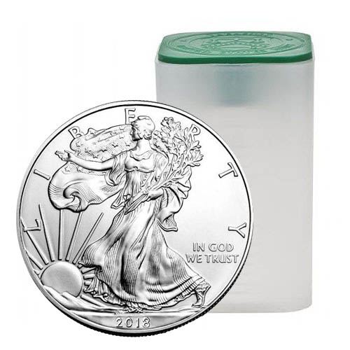 2018 American Silver Eagle Tube (20 Coins, BU)