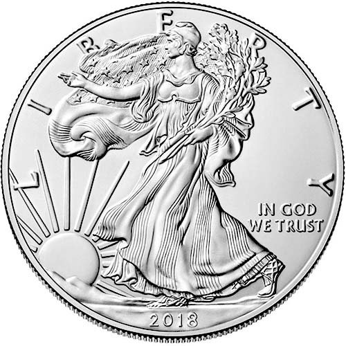 2018 American Silver Eagle Tube (20 Coins, BU)