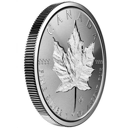 2018 1 oz Canadian Silver Incuse Maple Leaf Coin