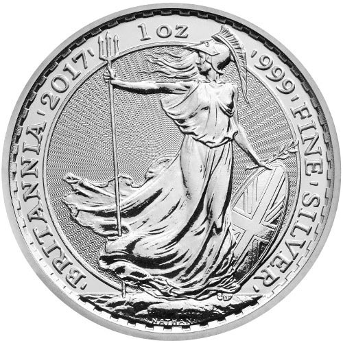 2017 1 oz Lunar Rooster Privy British Silver Britannia Coin (BU)
