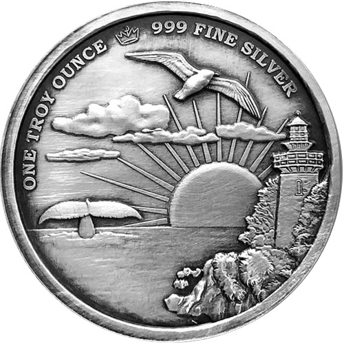 1 oz Monarch Humpback Whale High Relief Silver Round (New)