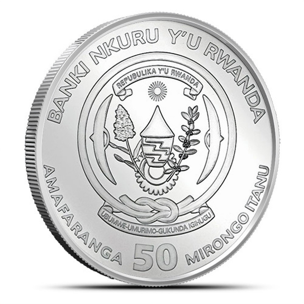 2018 1 oz Rwandan Giraffe Silver Coin (BU)