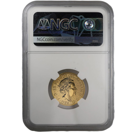 2018 1/4 oz British Gold Queen’s Beast Unicorn Coin NGC MS69