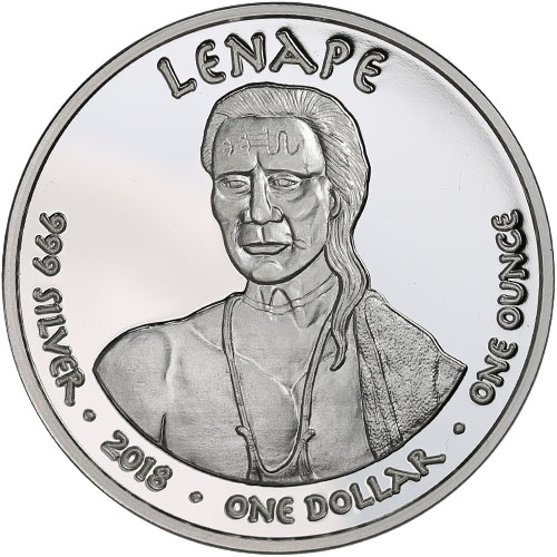2018 1 oz Proof New Jersey Lenape Thoroughbred Horse Silver Coin