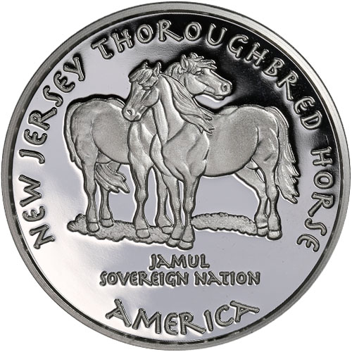 2018 1 oz Proof New Jersey Lenape Thoroughbred Horse Silver Coin